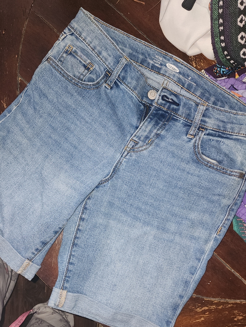 Light Blue Denim Women's Shorts -  Old Navy